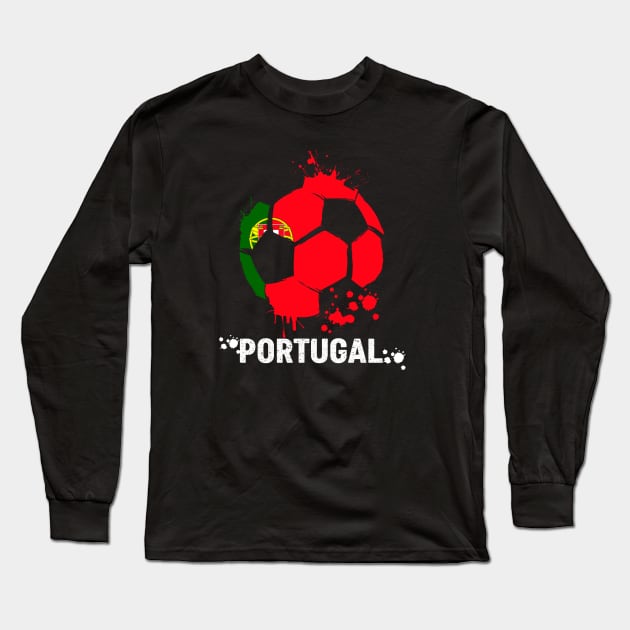 Portugal Qatar 2022 World Cup, Portugal Soccer Team 2022 Supporter Funny Portugal Flag Futbol Long Sleeve T-Shirt by Printofi.com